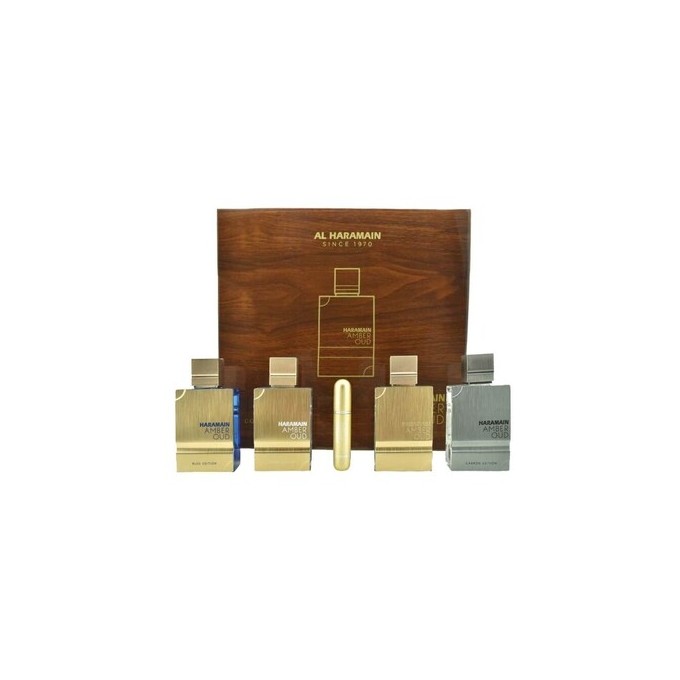 Al Haramain Amber Oud Dárková kolekce EDP 4 x 60 ml a plnitelný flakon 240ml