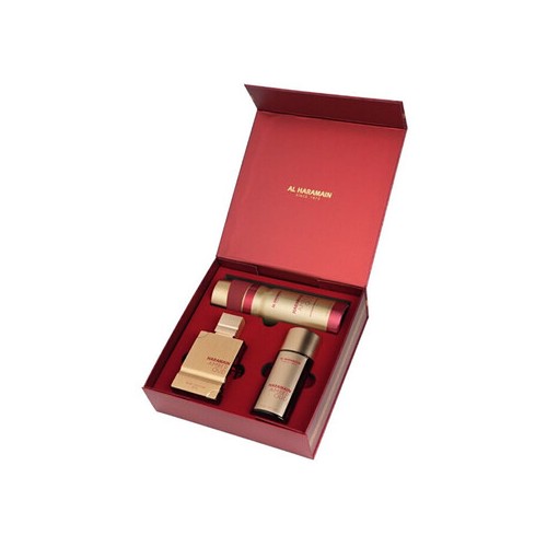 Al Haramain Amber Oud Ruby Edition Dárková sada EDP 75 ml, EDP 30 ml a deospray 200 ml 75ml