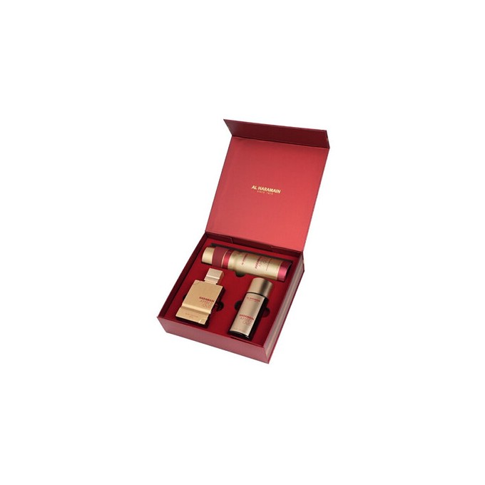Al Haramain Amber Oud Ruby Edition Gift Set - dovanų rinkinys - EDP 75 ml, EDP 30 ml ir