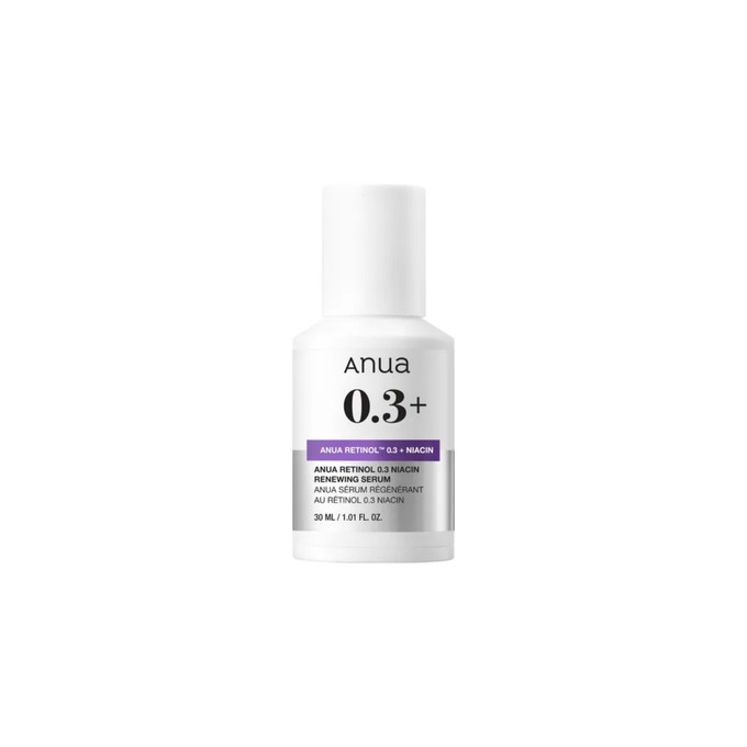Anua Nano Retinol 0.3% + Niacin Renewing Serum - atnaujinantis veido serumas, 30 ml