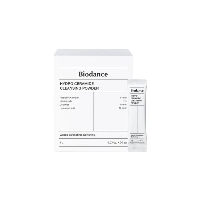 Biodance Hydro Ceramide Cleansing Powder - veido valiklis, paverčiantis miltelius putomis, 30 x 1 g