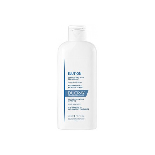 Ducray Elution Gentle Balancing Shampoo - galvos odos balansą atkuriantis šampūnas, 200 ml
