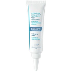 Ducray Keracnyl Glycolic+ Unclogging Cream - neužkemšantis porų kremas inkštirams šalinti, 30 ml