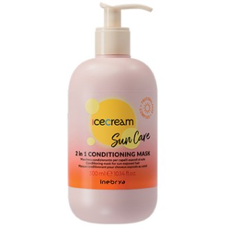 Inebrya Ice Cream Sun Care 2 IN 1 Conditioning Mask - kondicionuojanti kaukė saulės veikiamiems
