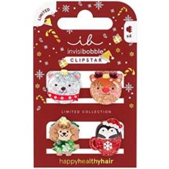 Invisibobble Clipstar Kids Sparkle in a Cup - segtukai plaukams, 4 vnt.