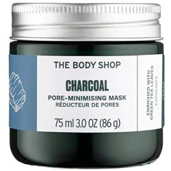 The Body Shop Charcoal Pore-Minimising Mask - valanti veido kaukė su aktyvuota anglimi, 75 ml