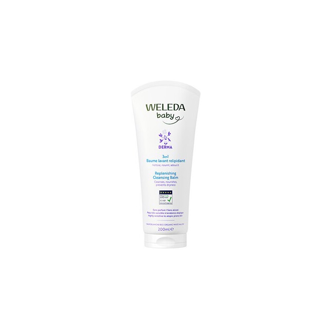 Weleda Baby 3v1 Derma Replenishing Cleansing Balm - prausiklis kūdikiams, 200 ml
