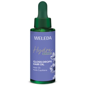 Weleda Hydrashine Gloss Drops Hair Oil - maitinamasis aliejus plaukų blizgesiui, 30 ml