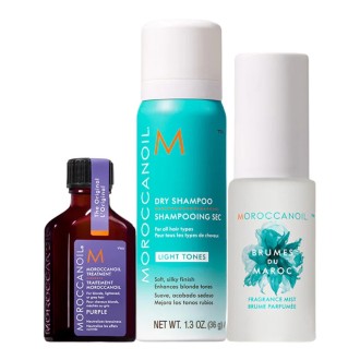 Moroccanoil Refresh, Nourish and Go-Light Tones - plaukų priežiūros rinkinys šviesiems plaukams