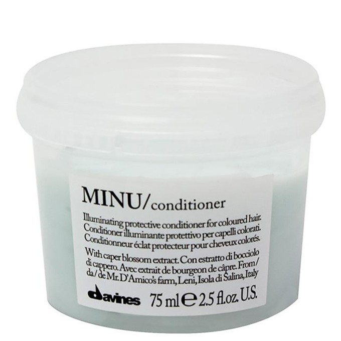 Davines Essential Haircare Minu Conditioner - žvilgesio suteikiantis kondicionierius dažytiems
