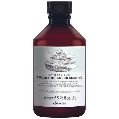 Davines Natural Tech Detoxifying Scrub Shampoo - valomasis galvos odos šampūnas, 250 ml