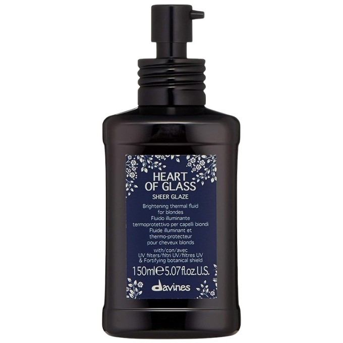 Davines Heart Of Glass Sheer Glaze Brightening Thermal Fluid - apsauga nuo karščio šviesiems