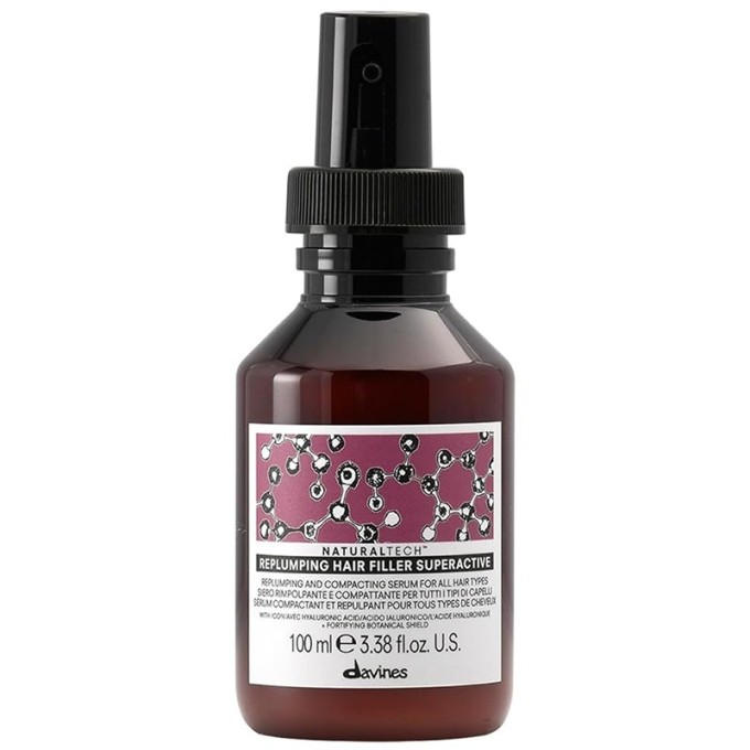 Davines NaturalTech Replumping Hair Filler Superactive - neplaukiamas plaukų storinimo ir tankinimo