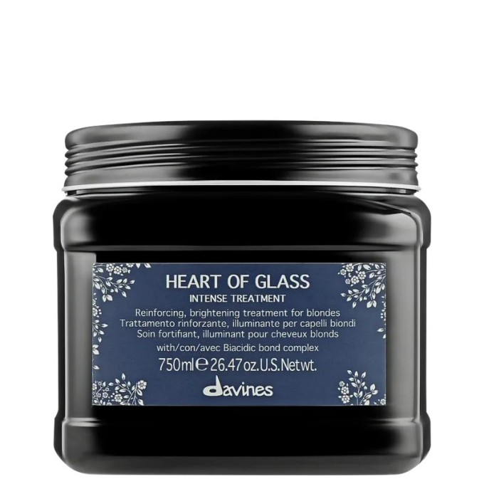 Davines Heart Of Glass Intense Treatment - stiprinamoji kaukė dažytiems, chemiškai apdorotiems ir