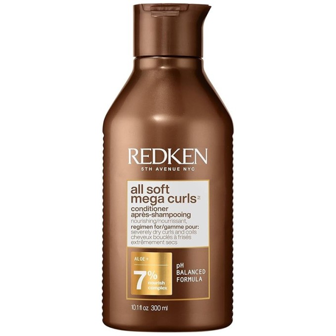 Redken All Soft Mega Curls Conditioner - šampūnas sausiems, garbanotiems ir banguotiems plaukams