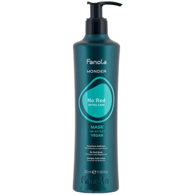 Fanola Wonder No Red Extra Care Mask - raudonus tonus neutralizuojanti kaukė rudiems plaukams, 350