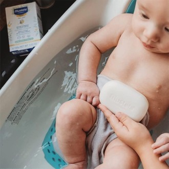 Mustela Gentle Soap with Cold Cream - maitinamasis muilas, skirtas švelniai valyti sausą kūdikių ir 2