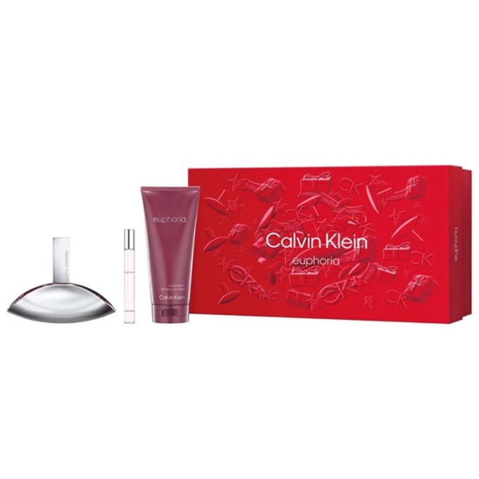 Calvin Klein Euphoria Gift Set - dovanų rinkinys moterims - EDP 100 ml, kūno losjonas 200 ml ir