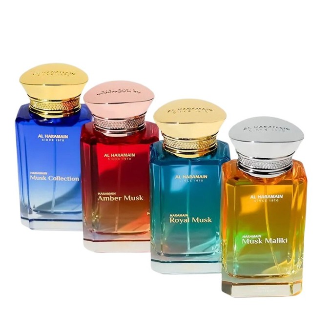Al Haramain Musk Series Collection Gift Set - dovanų rinkinys - EDP 4 x 100 ml ir atomaizeris