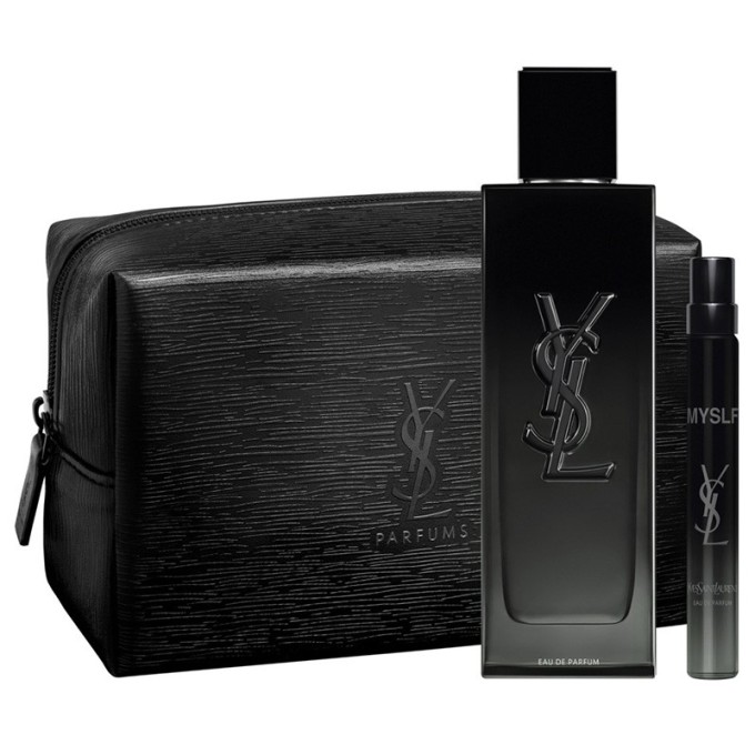 Yves Saint Laurent Myslf Gift Set - dovanų rinkinys vyrams - EDP 100 ml, mini EDP 10 ml ir kosmetinė