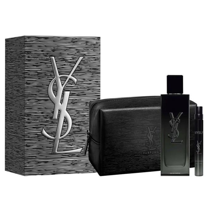Yves Saint Laurent Myslf Gift Set - dovanų rinkinys vyrams - EDP 100 ml, mini EDP 10 ml ir kosmetinė