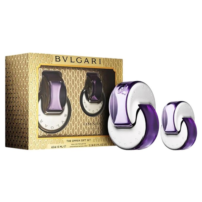Bvlgari Omnia Amethyste Gift Set - dovanų rinkinys - EDT 65 ml ir mini EDT 15 ml