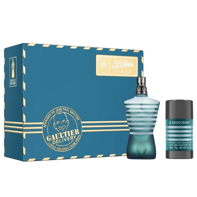 Jean Paul Gaultier Le Male Gift Set - dovanų rinkinys vyrmas - EDT 75 ml ir dezodorantas 75 ml