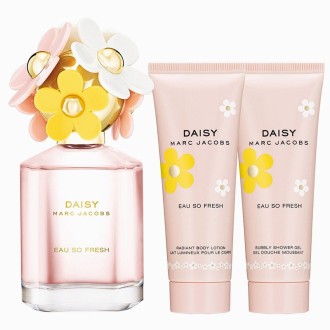 Marc Jacobs Daisy Eau So Fresh Gift Set - dovanų rinkinys - EDT 75 ml, kūno losjonas 75 ml ir dušo