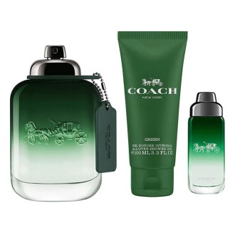 Coach Green for Men Gift set EDT 100 ml, miniature EDT 15 ml and shower gel 100 ml 100ml