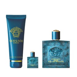 Versace Eros Dárková sada EDT 100 ml, sprchový gel 150 ml a miniaturka