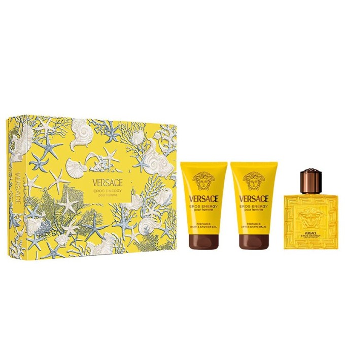 Versace Eros Energy EDP Gift Set - dovanų rinkinys - EDP 50 ml, dušo želė 50 ml ir losjonas po