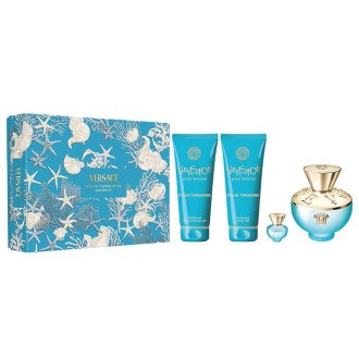 Versace Dylan Turquoise pour Femme EDT Gift Set - rinkinys - EDT 100 ml, dušo želė 100 ml, kūno 2