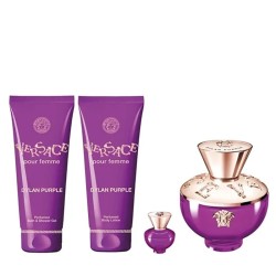 Versace Dylan Purple Gift Set - dovanų rinkinys - EDP 100 ml, dušo želė 100 ml, kūno losjonas 100
