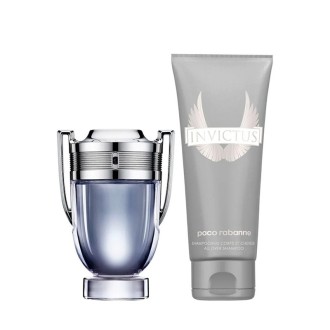 Paco Rabanne Invictus EDT Gift Set - dovanų rinkinys vyrams - EDT 100 ml ir dušo želė 100 ml