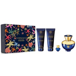 Versace Dylan Blue pour Femme EDP Gift Set - rinkinys - EDP 100 ml, kūno losjonas 100 ml, dušo želė