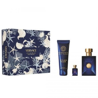 Versace Dylan Blue EDT Gift Set - dovanų rinkinys vyrams - EDT 100 ml, mini EDT 5 ml ir dušo želė 2