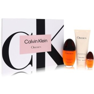 Calvin Klein Obsession Gift Set - dovanų rinkinys - EDP 100 ml, kūno losjonas 200 ml ir mini EDP 15