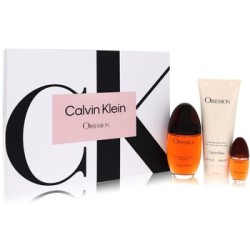 Calvin Klein Obsession Gift Set - dovanų rinkinys - EDP 100 ml, kūno losjonas 200 ml ir mini EDP 15