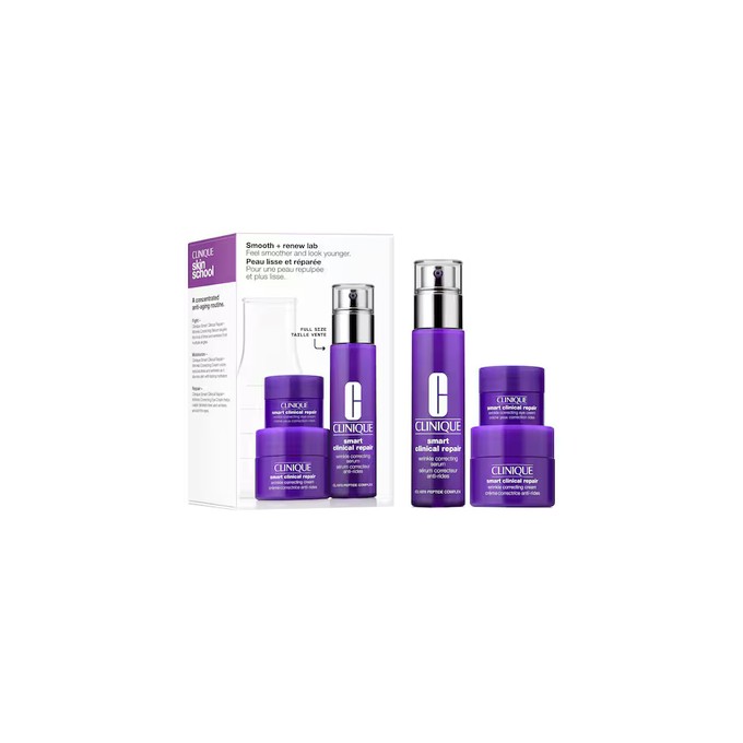 Clinique Smooth & Renew Lab Skincare Set - odos priežiūros rinkinys