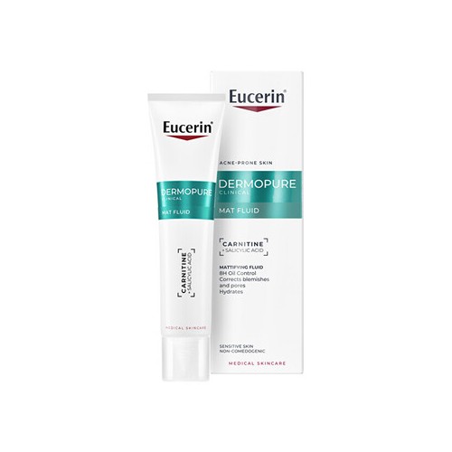 Eucerin DermoPure Clinical Mat Fluid - matinis skystis probleminei odai, 40 ml