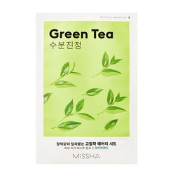 Missha Airy Fit Sheet Mask Green Tea - raminanti lakštinė kaukė su žaliąja arbata, 19 g