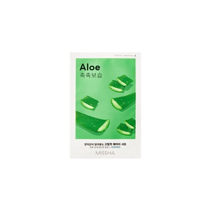 Missha Aloe Airy Fit Sheet Mask - drėkinanti lakštinė veido kaukė, 19 g
