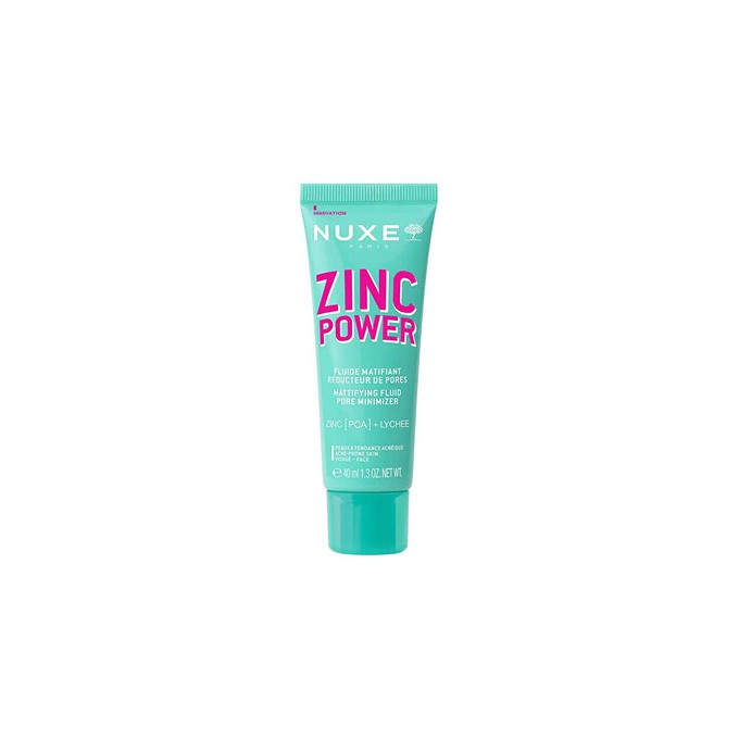 Nuxe Zinc Power Mattifying Fluid Pore Minimizer - odos skystis suteikiantis matinį efektą, 40 ml