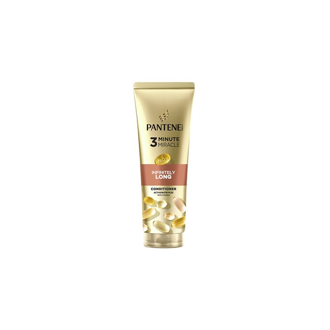 Pantene 3 Minute Miracle Infinite Long Conditioner - kondicionierius ilgiems plaukams, 220 ml