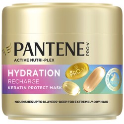 Pantene Hydration Recharge Keratin Protect Mask - drėkinamoji plaukų kaukė, 300 ml