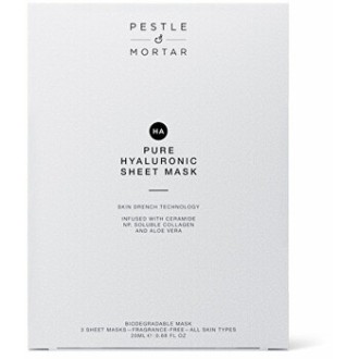 Pestle & Mortar Pure Hyaluronic Sheet Mask - drėkinanti lakštinė kaukė su kolagenu ir keramidais, 3
