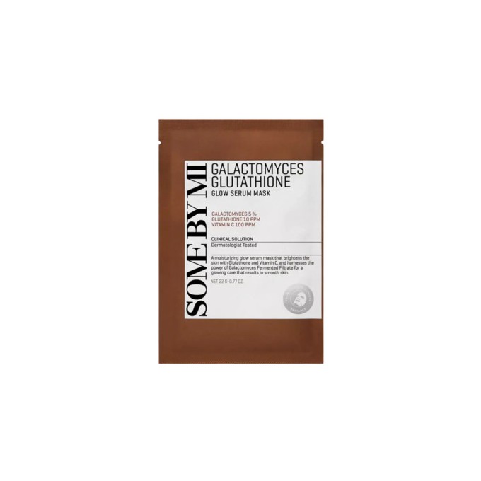 Some By Mi GALACTOMYCES GLUTATHIONE Glow Serum Mask - lakštinė kaukė jautriai ir sausai odai, 22 g