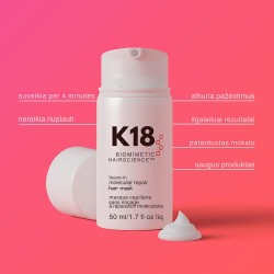 K18 Leave-In Molecular Repair Hair Mask - plaukų kaukė, 50 ml