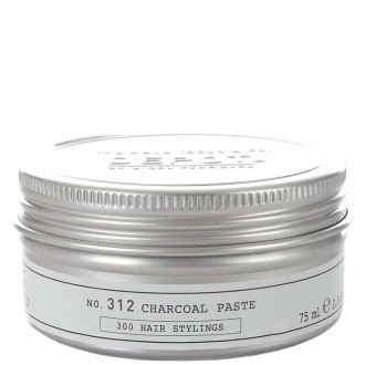 Depot No. 312 Charcoal Paste - anglies plaukų pasta su vidutiniu fiksavimu, 75 ml