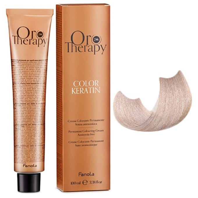 Fanola Oro Therapy Color Keratin Oro Puro - plaukų dažai, 100 ml - 10.13 Extra